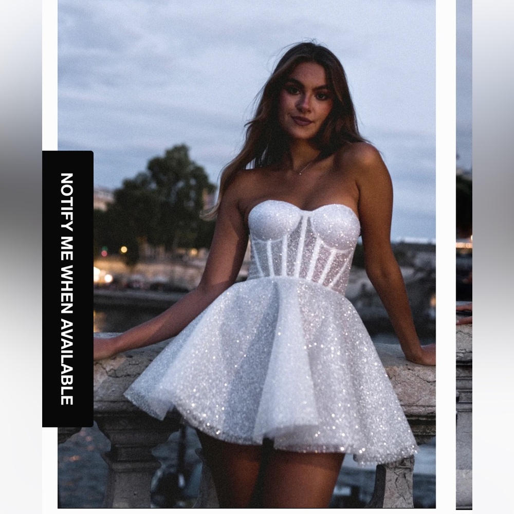 Elegant White Strapless Mini Dress